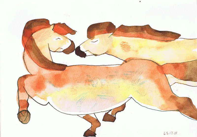La pareja corriendo