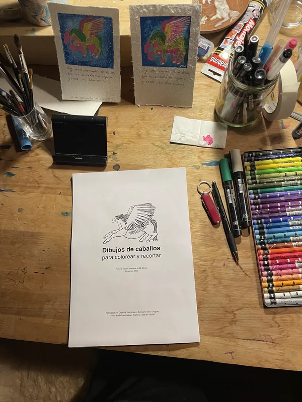 Dibujos de caballos, para colorear y recortar