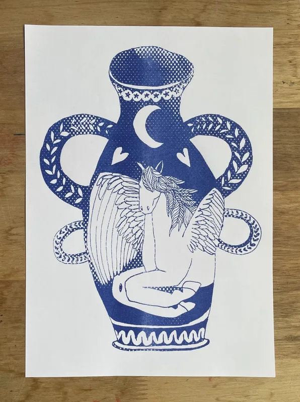 Luna y corazones